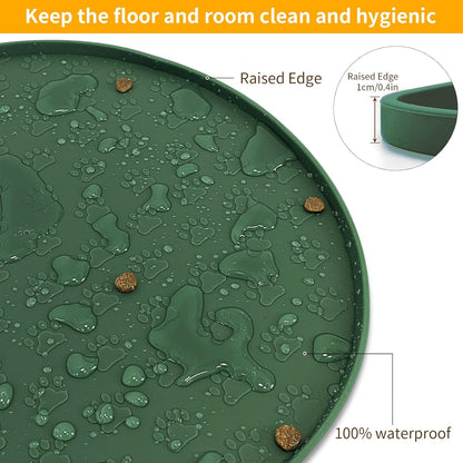 KPWACD Pet Placemat for Dog and Cat, Anti-Slip Waterproof Dogs Feeding Bowl Mat Prevent Food and