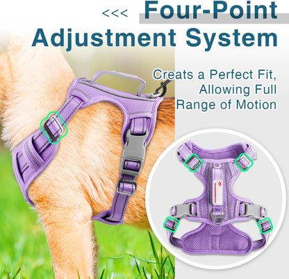 BARKBAY Dog Harness No Pull with ID Tag Pocket - Heavy Duty, Reflective, Easy Control for Large