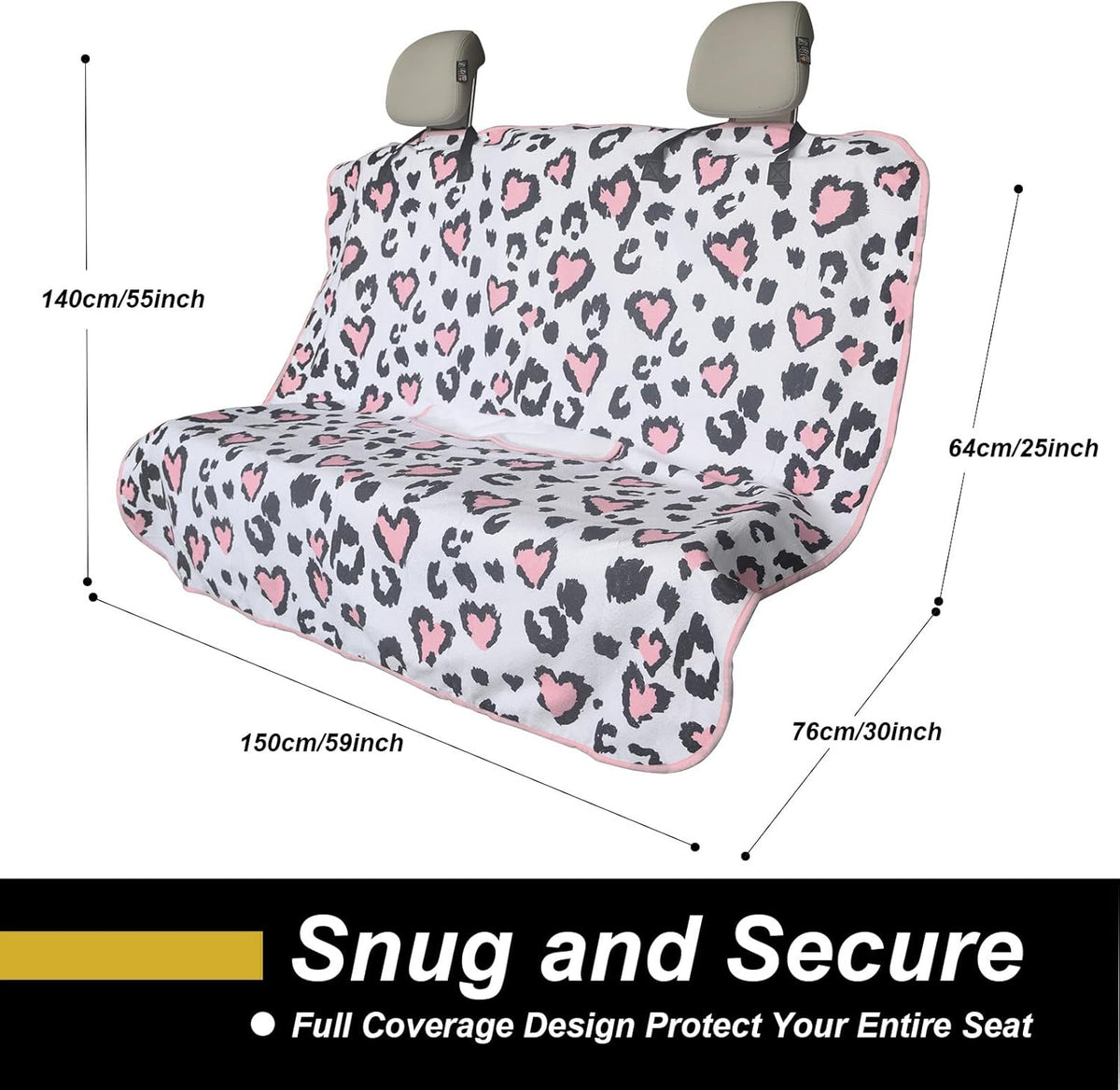 Back Seat Cover for Car Trucks Van SUV,Waterproof Rear Bench Towel Seat Covers for Dogs and