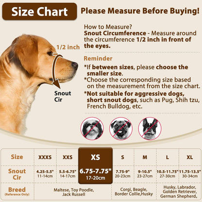 Crazy Felix Nylon Dog Muzzle for Small Medium Large Dogs Dachshund Beagle Poodle Labrador, Air Mesh