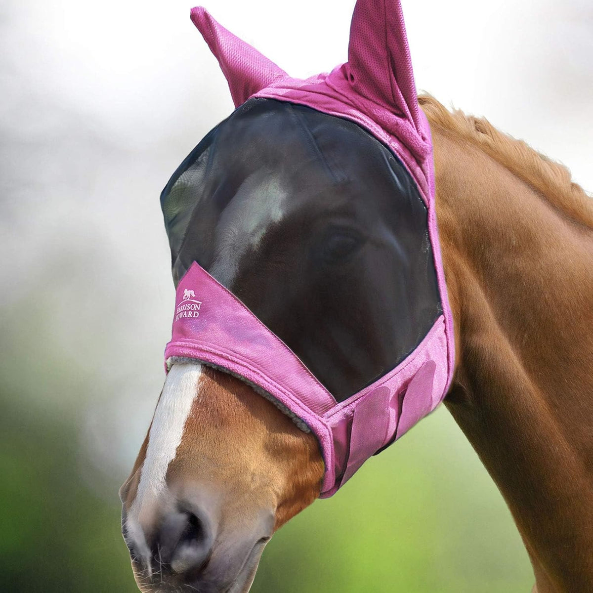 Harrison Howard CareMaster Pro Luminous Horse Fly Mask Large Eye Space Standard with Ears UV