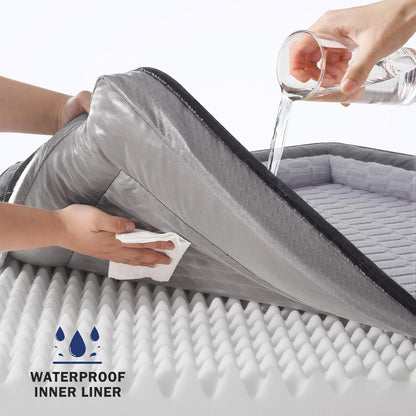 FURTIME Orthopedic Small Dog Beds - Waterproof Ultra Comfy Supportive Foam Pet Couch with Removable