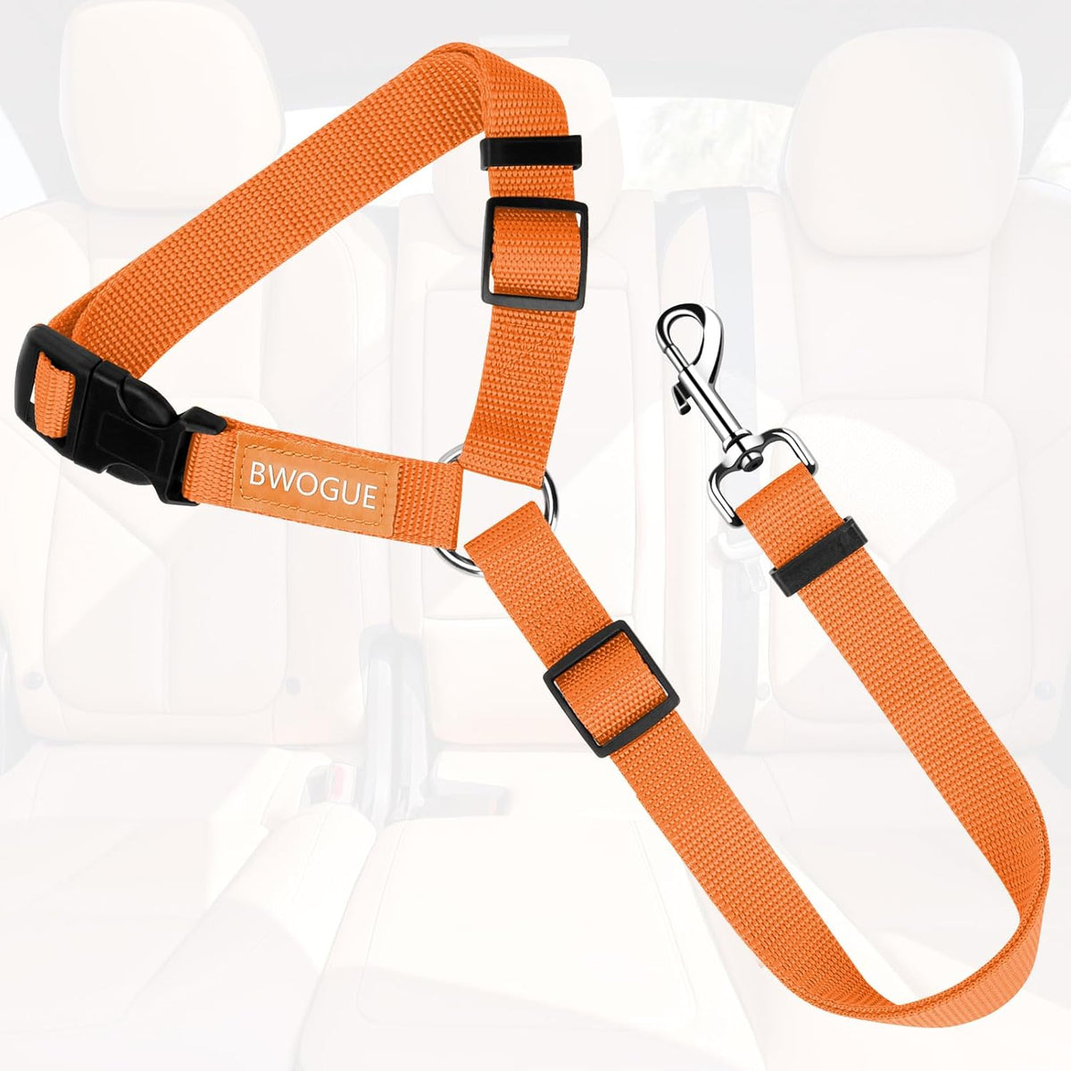 BWOGUE Pet Dog Cat Seat Belts, Car Headrest Restraint Adjustable Safety Leads Vehicle Seatbelt