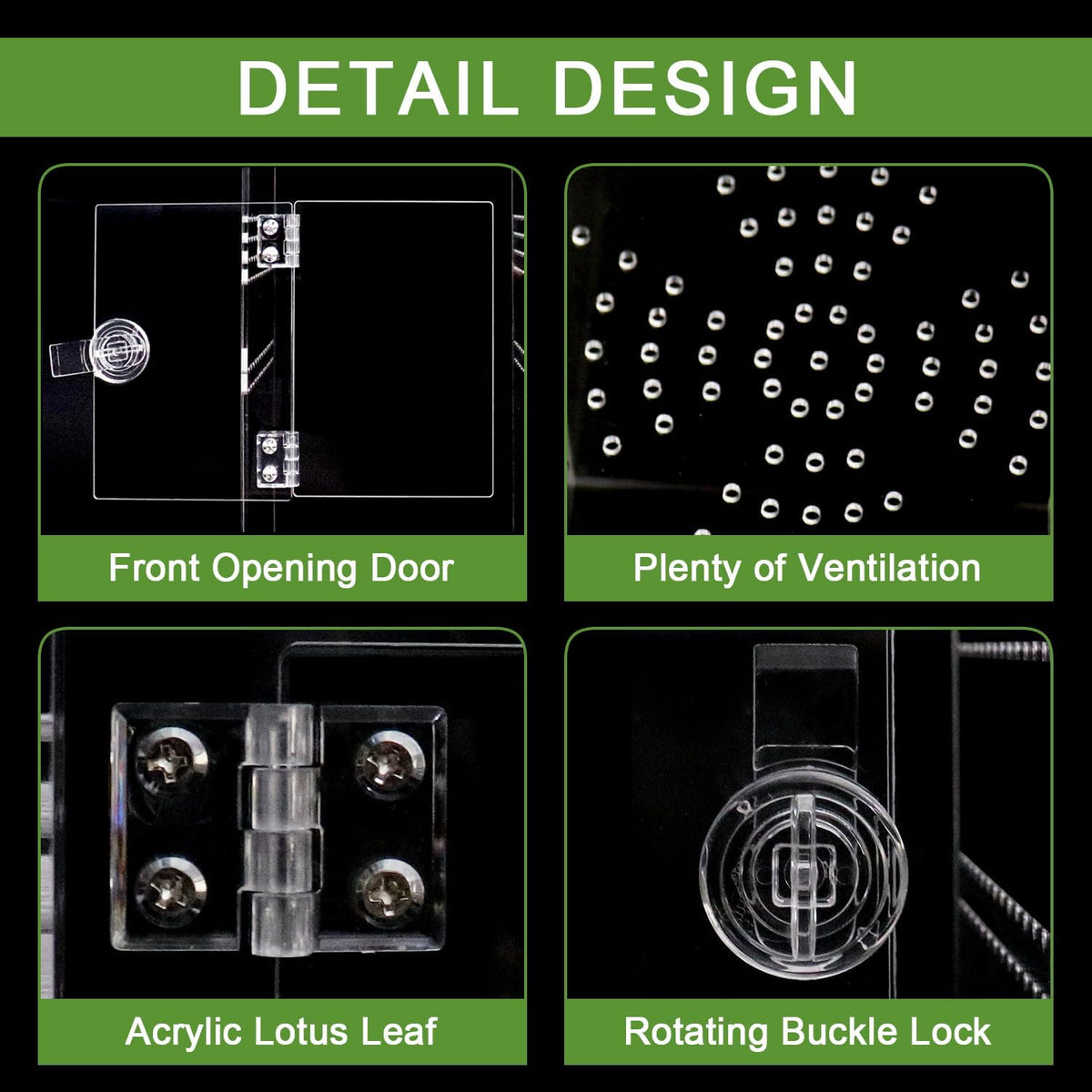 Spider Terrarium Kit, Jumping Spider Enclosure with Hideout, Rope Bridge, Ledge Ladder, Micro