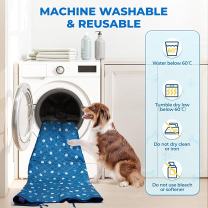 Fostanfly Washable Pee Pads for Dogs, 2 Pack Large 36"x48" Ultra-Absorbent and Leak-Proof Non-Slip