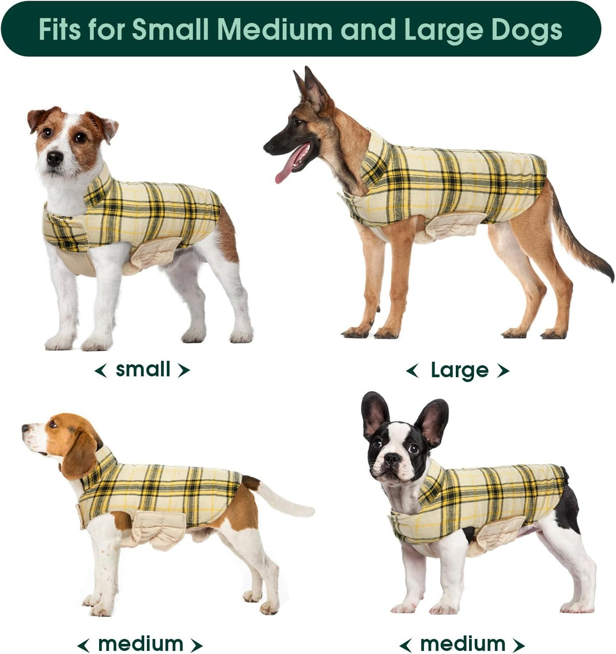 Kuoser Warm Dog Coat, Waterproof Dog Jacket for Extra Large Dogs, Adjustable Durable XXL Doggie