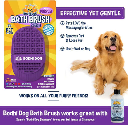 Bodhi Dog Shampoo Brush - Pet Grooming & Bath Supplies for Dogs and Cats - Bath Brush for Long &