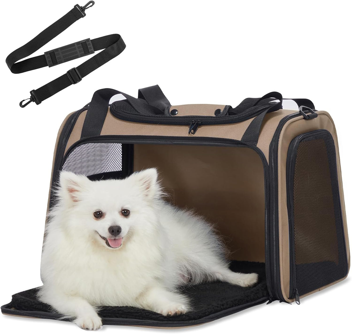 PETSFIT Dog Carrier Cat Carriers for Puppies, Medium Cats up to 25Lbs, Travel Soft Sided Pet