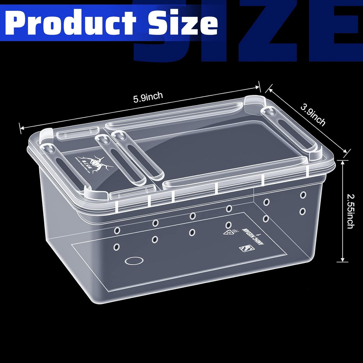 Irenare 8 Pcs Reptile Breeding Breeding Box Plastic Spider Terrarium Tarantula Feeding Box for