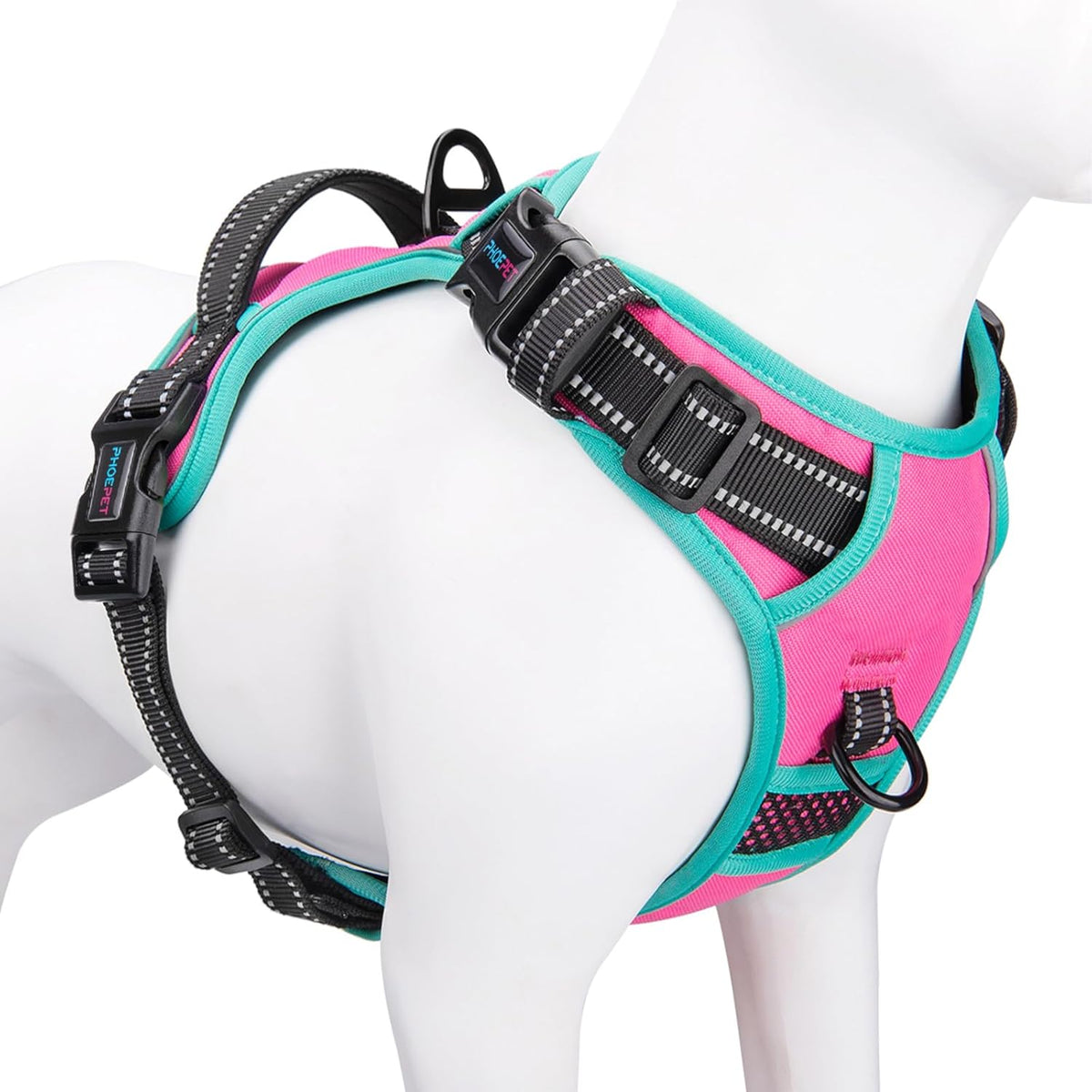 PHOEPET 2019 Upgraded No Pull Dog Harness, Reflective Adjustable Vest, with a Training Handle + 2