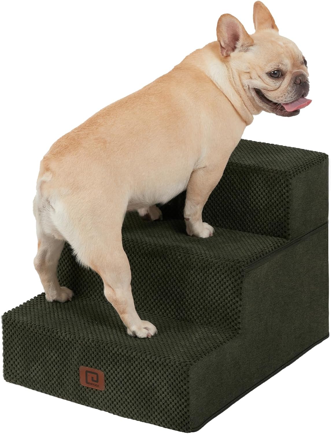 EHEYCIGA Dog Stairs for Small Dogs 13.5" H, 3-Step Dog Steps for Couch Sofa and Chair, Pet Steps