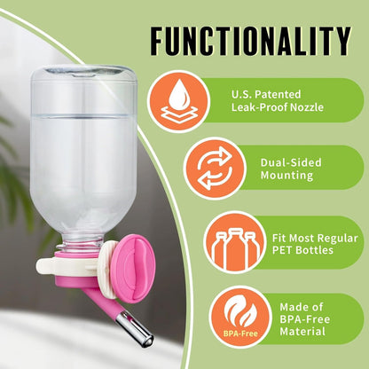 Choco Nose Patented Mini No-Drip Water Bottle/Feeder for Hamsters/Hedgehogs/Gliders/Rats/Mice/Other