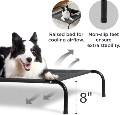 Bedsure Outdoor Elevated Dog Bed Large Sized Dog, Portable Indoor & Outdoor Cooling Raised Cot Pet