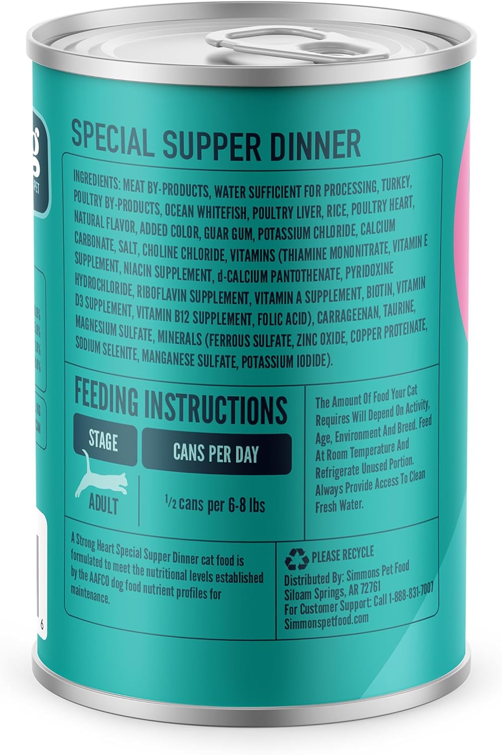 A Strong Heart Canned Wet Cat Food, Special Supper Dinner - 13.2 oz Cans (Pack of 12), Made in The