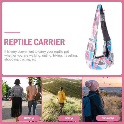 BESPORTBLE Adjustable Reptile Sling Bag for Bearded Dragons - Breathable Pet Carrier with Shoulder