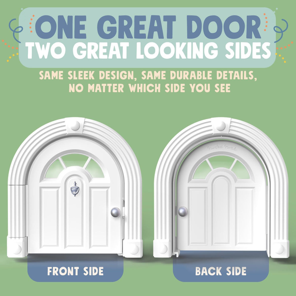 Meow Manor® Cat Door Interior Door - No-Flap, Interior Cat Door for Cats Up to 20 lbs, Easy DIY