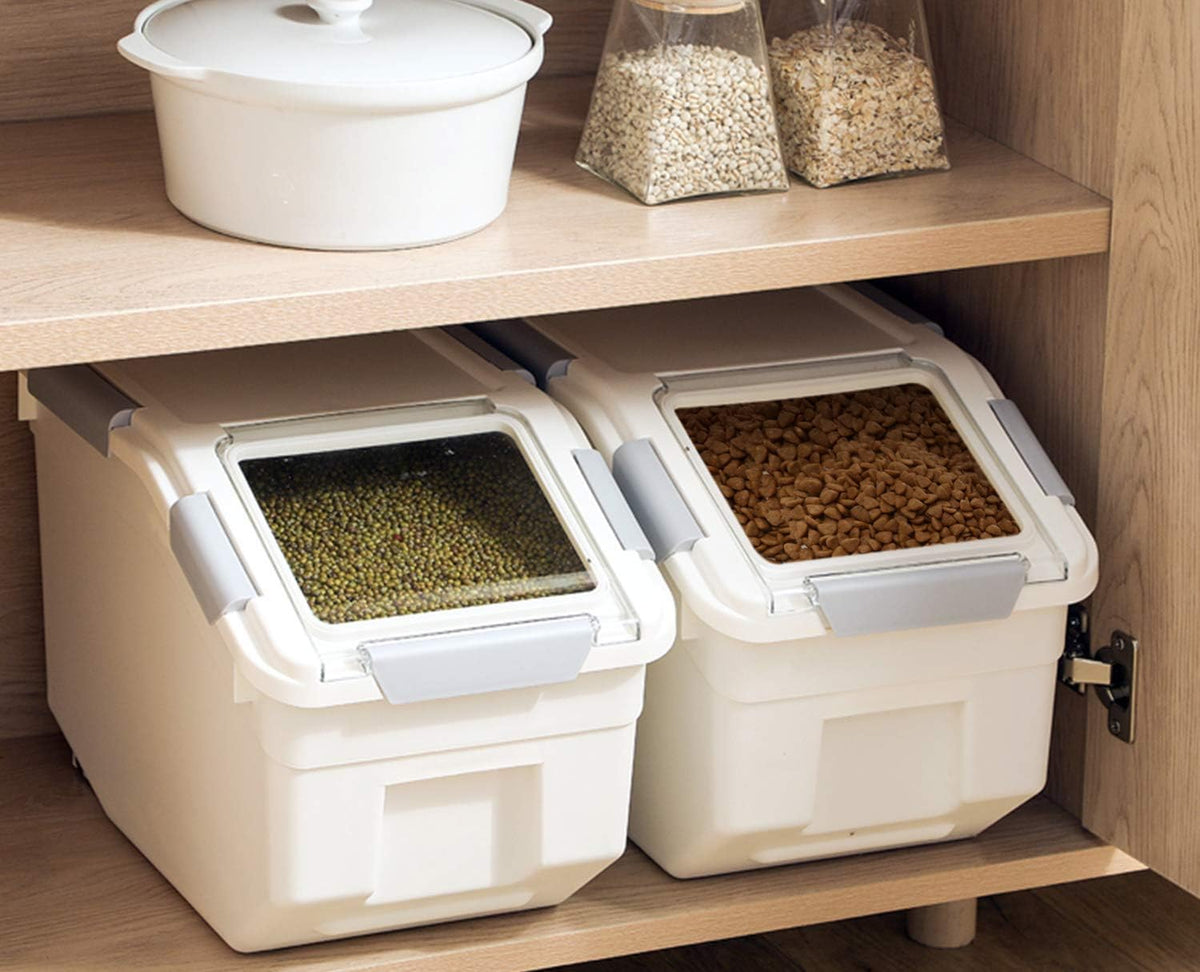 LISM 2 Pack Dog Food Storage Container with Scoop,Large Airtight Pet Dog Food Bin,Container for Dog