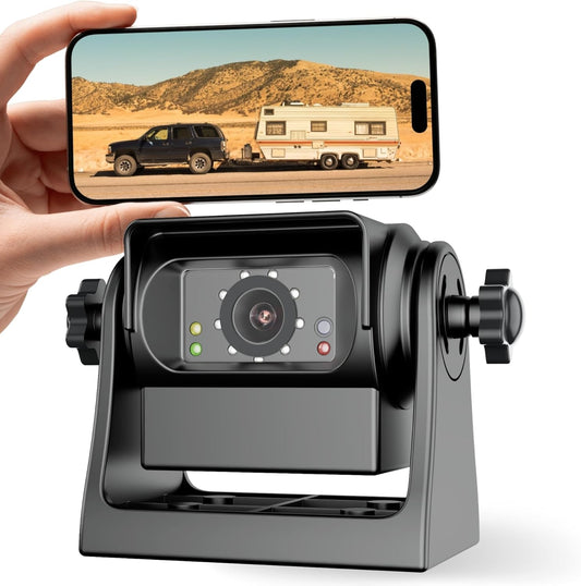 EWAY WiFi Magnetic Hitch Wireless Backup Rear/Front View Camera Rechargeable Battery for Easy