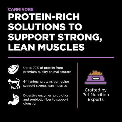 Go! Solutions Carnivore, Grain-Free, Protein Rich Dry Cat Food, Chicken, Turkey and Duck Recipe, 8