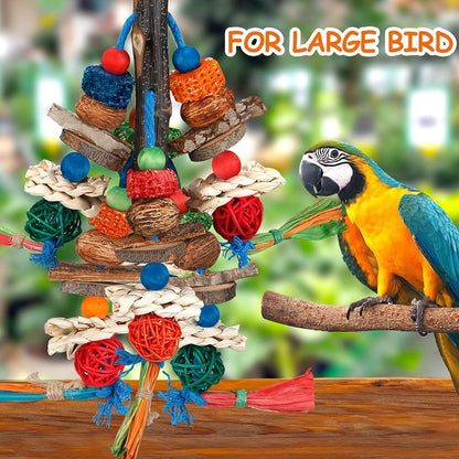 Bird Toys,Parrot Toys Exciting Chewing Fun for Parakeets,Cockatiels,Conures,Lovebirds,African Gray