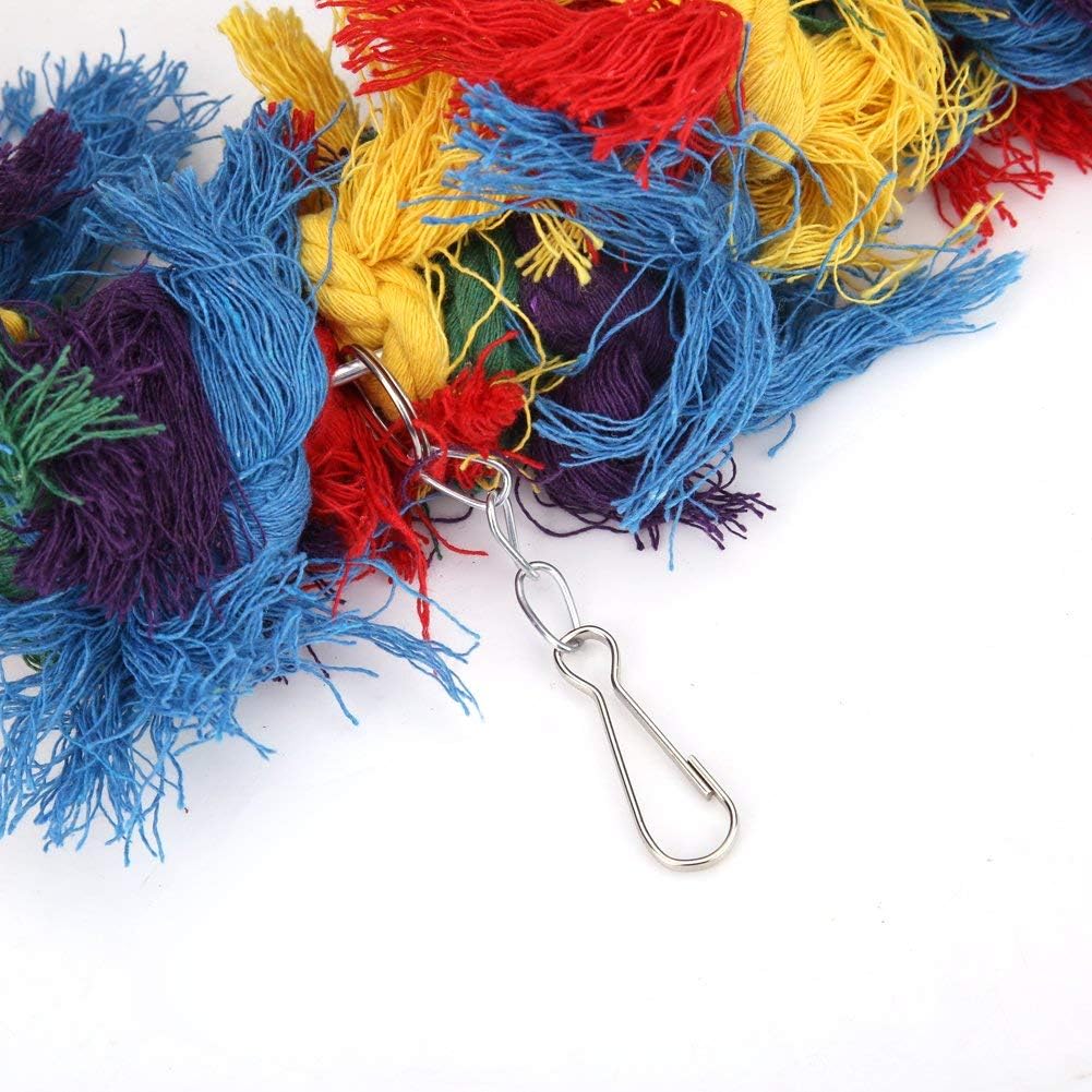 Litewoo Bird Parakeet Colorful Swing Toys,Cotton Rope Chew Hanging Bird Preening Garland Swing for