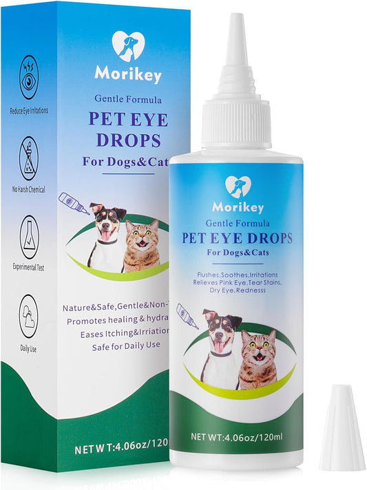 Pet Eye Drops,Gentle&Safe Dog Eye Drop for Infection,Relieve Eyes Itching & Irritation,Remove Tear