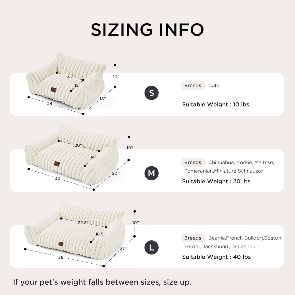 Bedsure Cute Cat Couch for Pets - Fluffy Cat beds with Premium Soft Corduroy Fleece, Fuzzy Cats