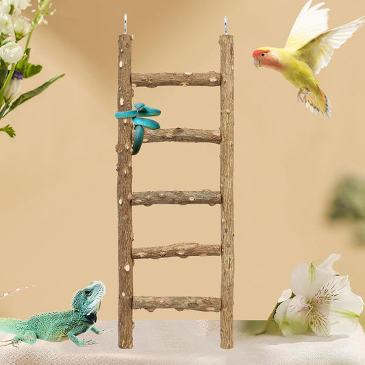 Bird Ladder Toy, Natural Pepper Wood Parrot Ladder, Bird Climbing Toys, Bird Chewing Toys, Bird