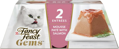 Fancy Feast Gems Pate Cat Food Mousse With Salmon and a Halo of Savory Gravy Cat Food - (Pack of 8)