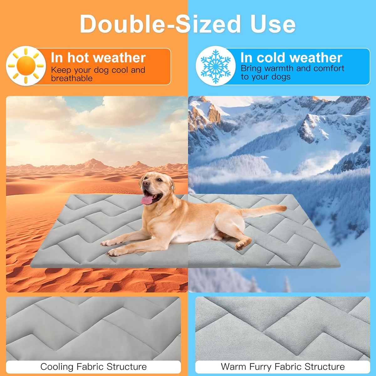 BEAUTYZOO Dog Cooling Mat for Medium Dogs, 36"x23" Cooling Dog Bed Washable, Foldable Cat Ice Cool