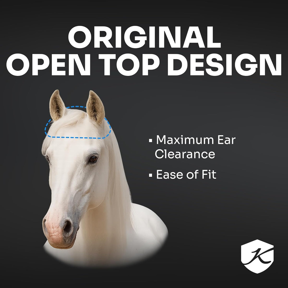 Kensington Fly Mask Web Trim Protects Horses Face and Eyes from Bites and Sun Rays While Allowing