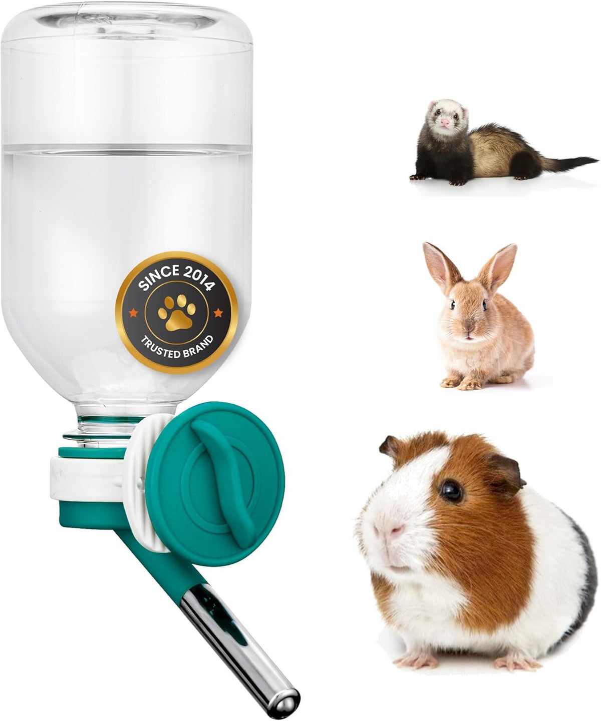 Choco Nose Patented No-Drip Water Bottle/Feeder for Guinea Pigs/Hamsters/Bunnies/Ferrets/Other
