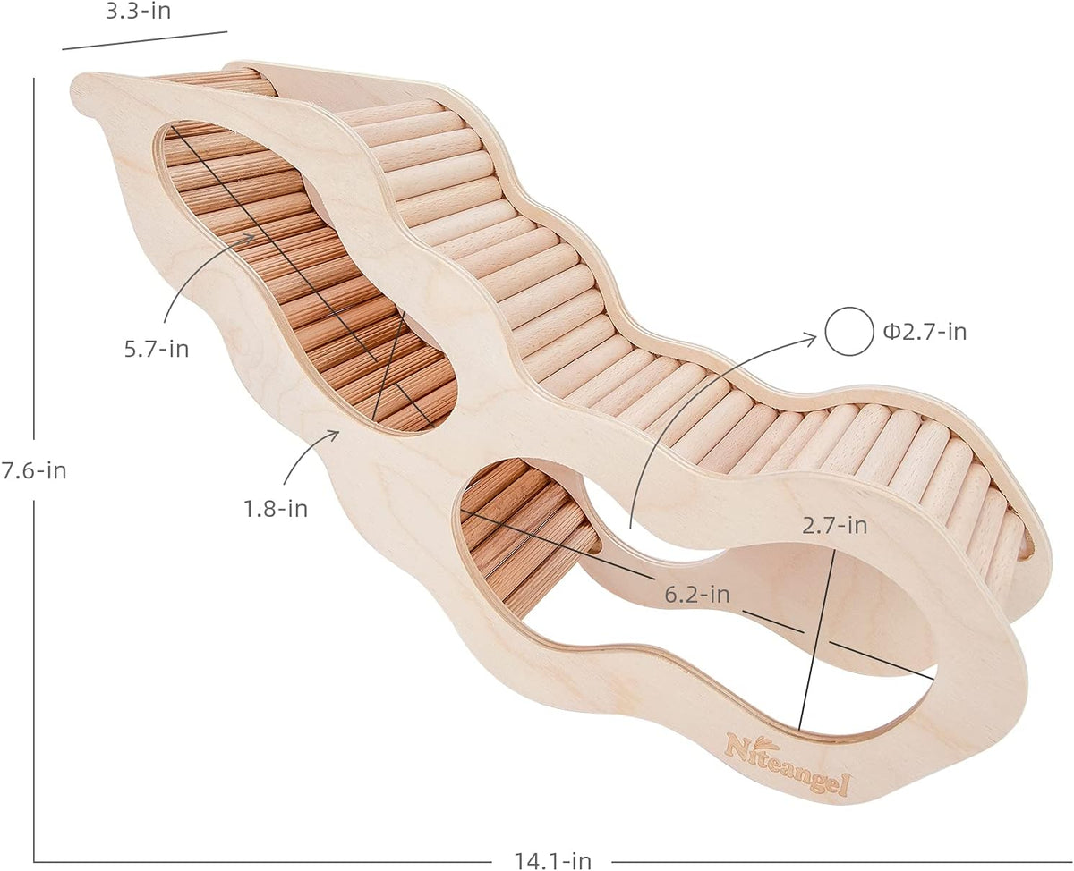 Niteangel Hamster House w/Climbing Ladder for Hamsters Gerbils Mice or Similar-Sized Pets (Secret