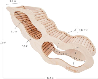 Niteangel Hamster House w/Climbing Ladder for Hamsters Gerbils Mice or Similar-Sized Pets (Secret