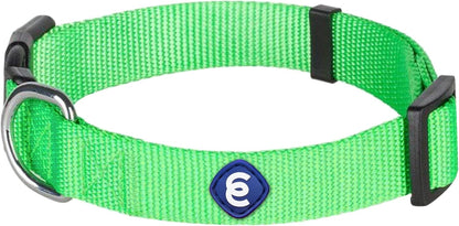 Blueberry Pet Essentials Neon Green Adjustable & Durable Large Dog Collar for Boys | Classic