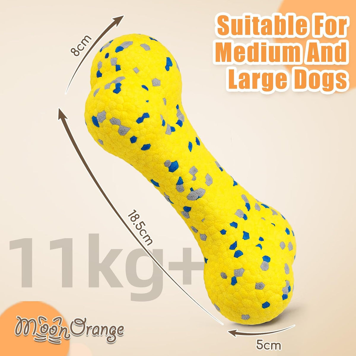 2Pcs Upgrade Bone Dog Balls+Rugby Dogs Toys for Aggressive Chewers, Indestructible Tennis Balls for