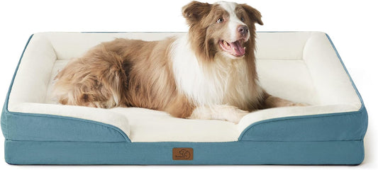 Bedsure L Plus Orthopedic Dog Bed for Large Dogs - Washable Dog Cat Bed Waterproof, L Plus Big