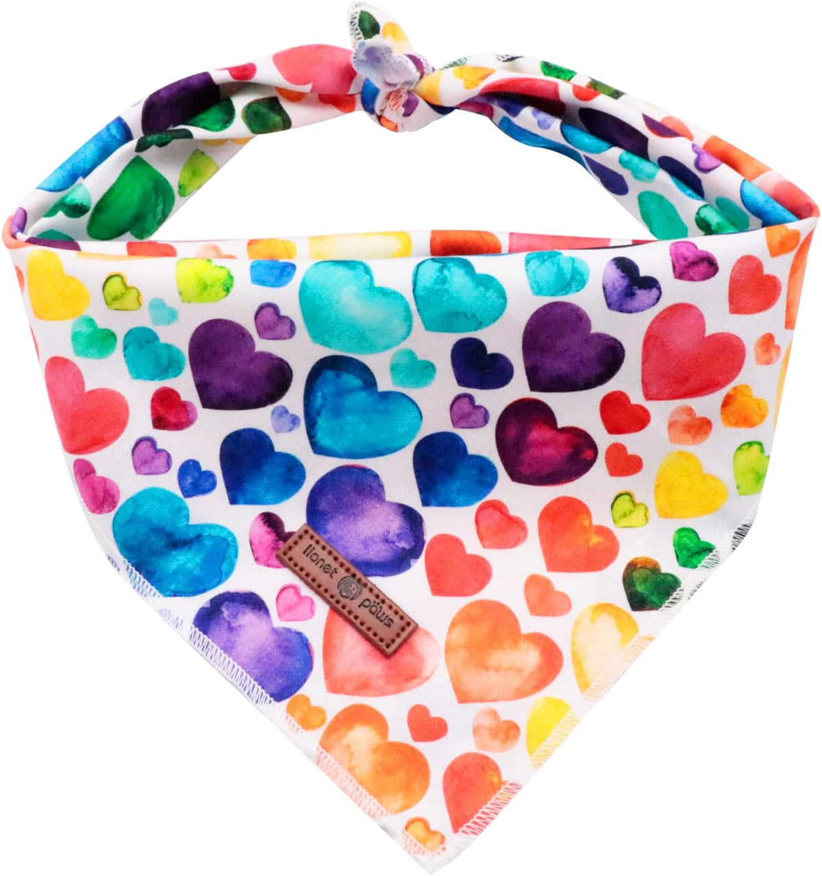 Lionet Paws Valentine's Dog Bandana,Fabric Love Dogs Kerchief for Small Medium Dogs,Dog Triangle