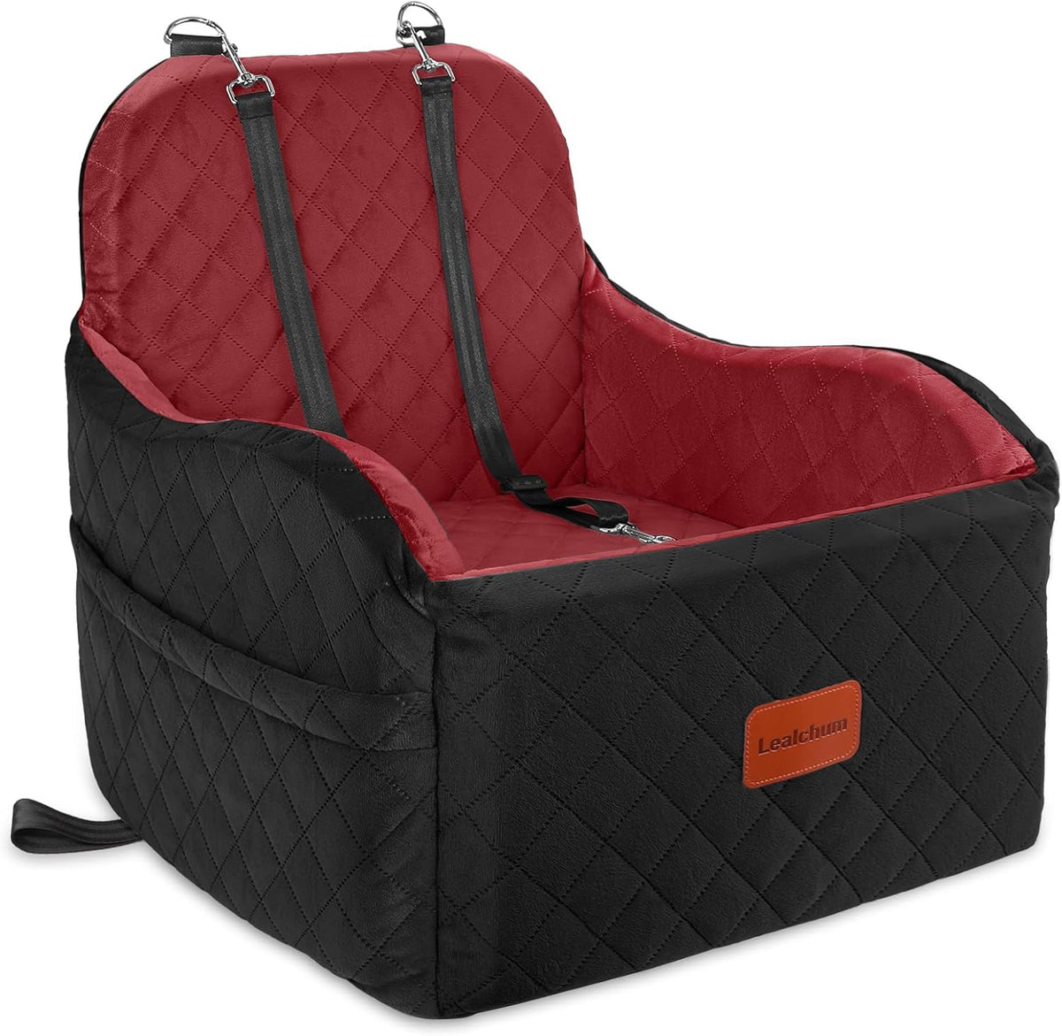 Dog Booster Car Seat for Small/Medium Dogs,Puppy Portable Car Bed with Elevated Cushion,Fully