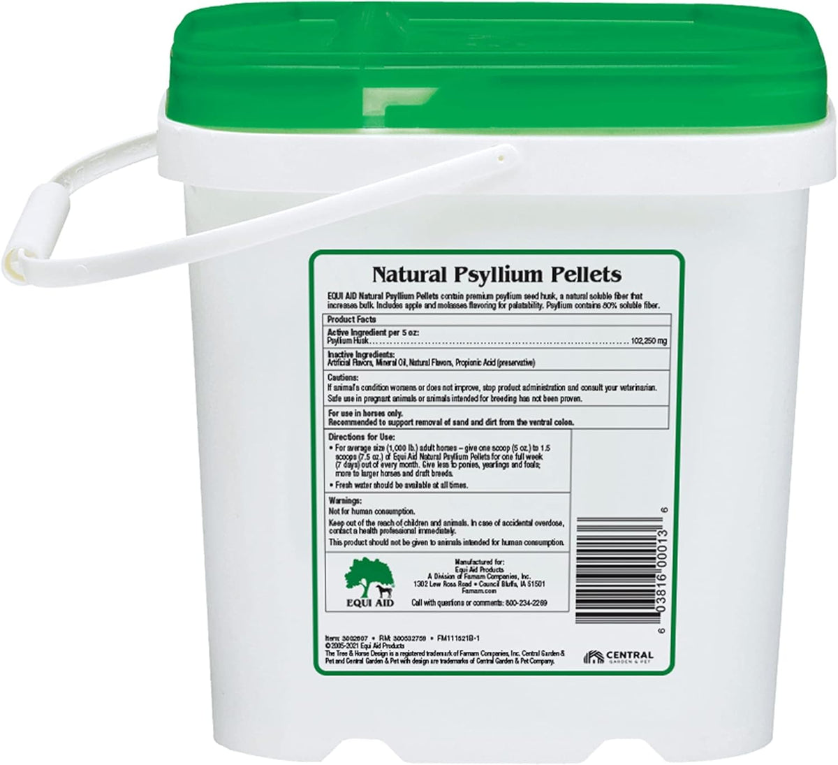 Farnam Equi Aid Natural Horse Psyllium Pellets Supplement for Horses, Supports Removal of Sand &