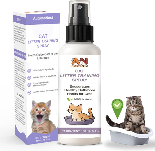 Cat Litter Training Spray – 150ml Natural Attractant for Cats & Kittens – Helps Guide Proper Litter