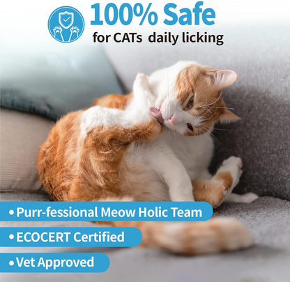 Mooncat Waterless Shampoo & Brush Kit for Longhair Cats | Complete Grooming System for Detangling