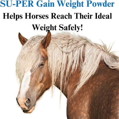 SU-PER Gain Weight for Horses - Equine Supplement Weight Gainer for Horses - Promotes Lean Muscle