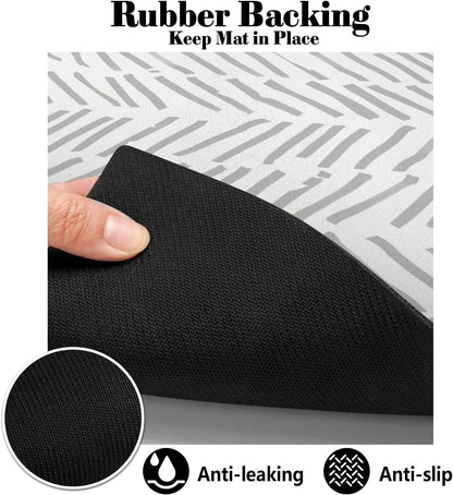 Dog Food Mats for Floors Absorbent, Pet Cat Food Mat - Quick Dry Dog Bowl Mats for Food and Water