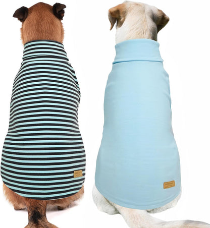 KYEESE 2Pack Dog Sweater Soft Pets Sweatshirt Pullover Large Pet Sweater Warm Dogs Clothes