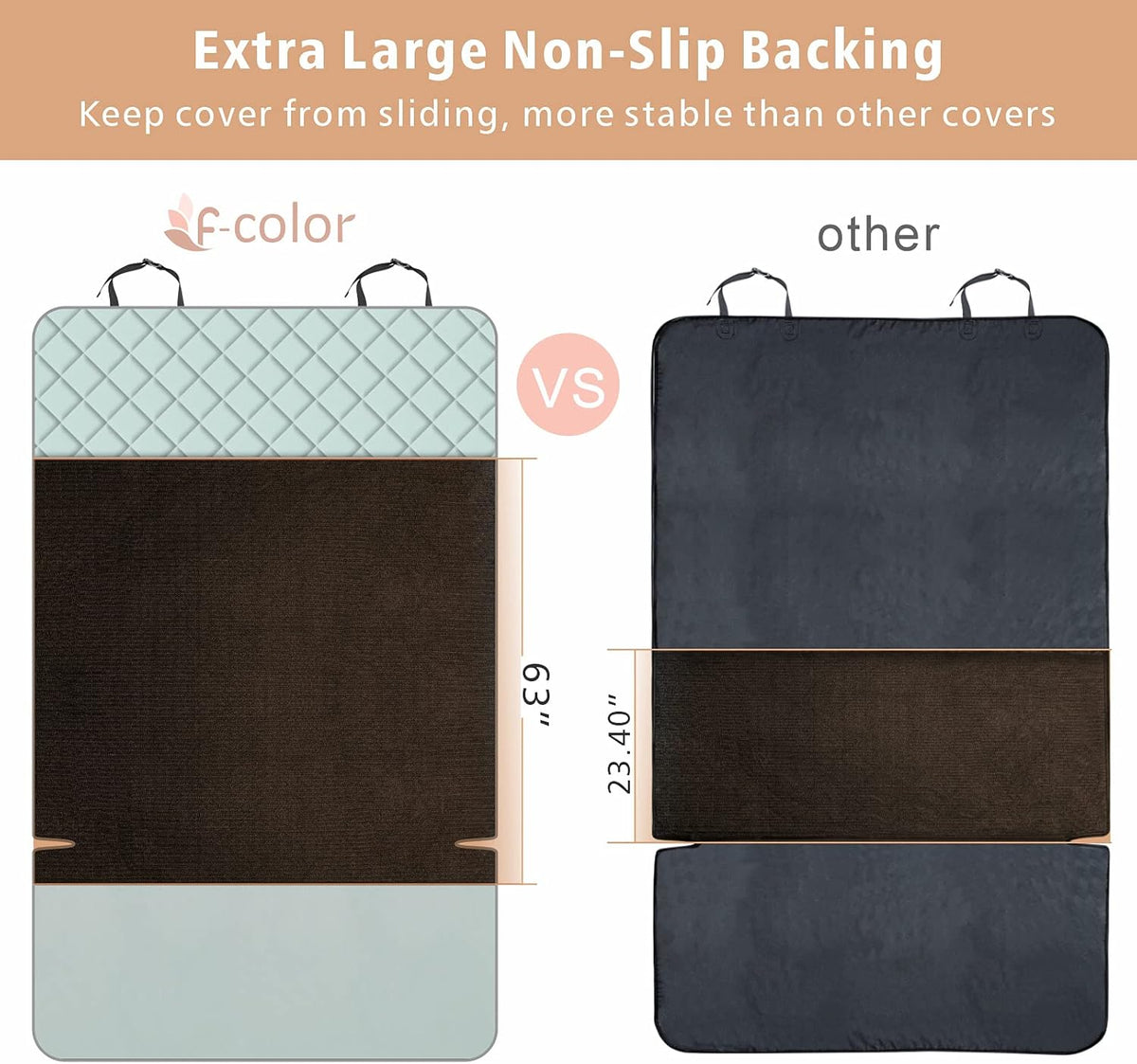F-color SUV Cargo Liner for Dogs, Water Resistant Pet Cargo Cover Dog Seat Cover Mat for SUVs