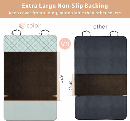 F-color SUV Cargo Liner for Dogs, Water Resistant Pet Cargo Cover Dog Seat Cover Mat for SUVs