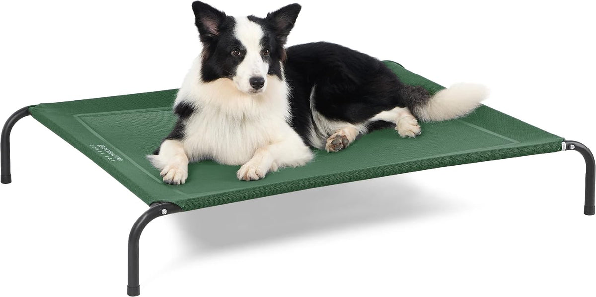 Bedsure Outdoor Elevated Dog Bed Large Sized Dog, Portable Indoor & Outdoor Cooling Raised Cot Pet