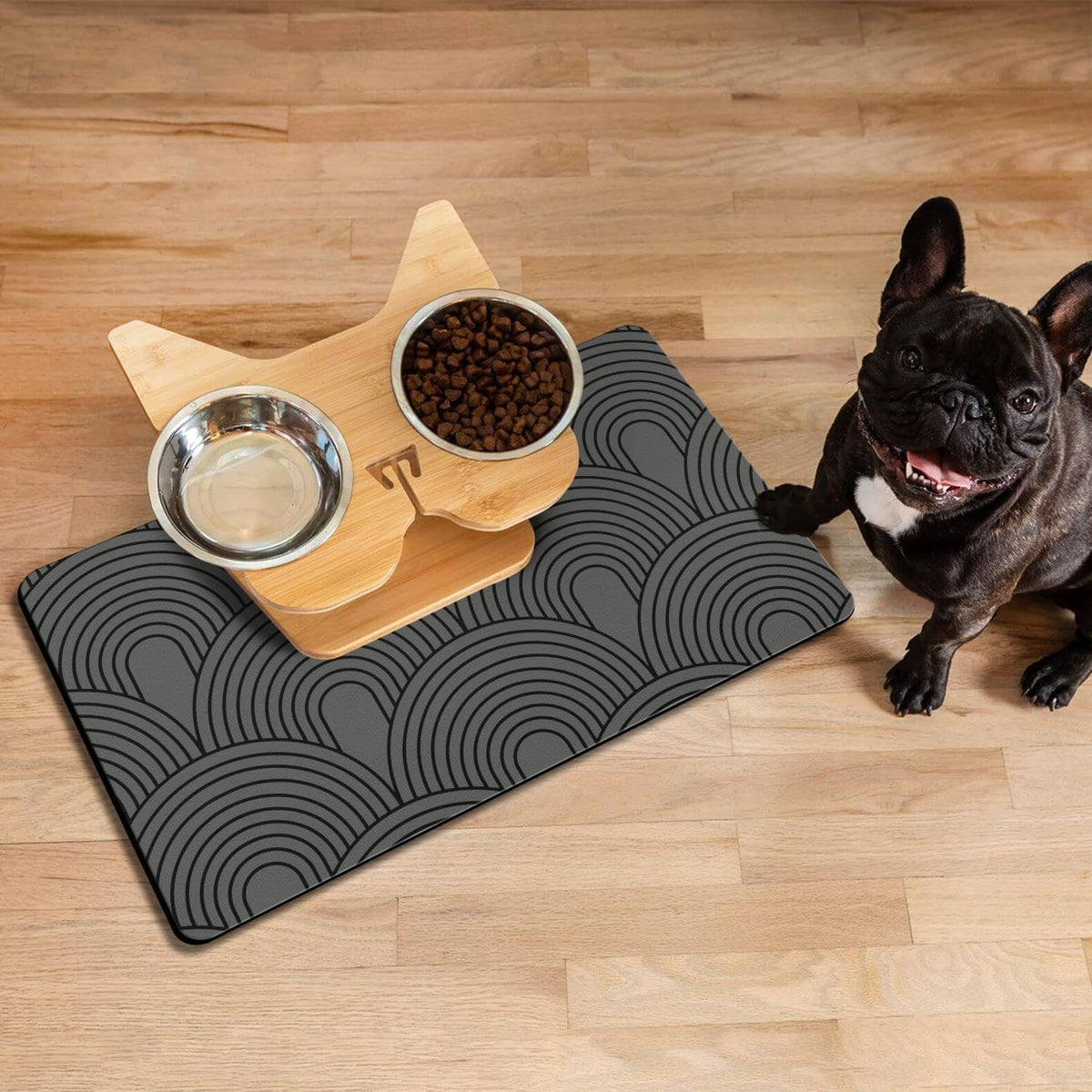 Dog Food Mats for Floors Absorbent, Pet Cat Food Mat - Quick Dry Dog Bowl Mats for Food and Water