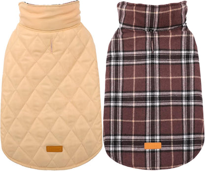 Kuoser Waterproof Dog Coat, Reversible Dog Jacket for Large Dogs, Adjustable Durable Doggie Winter